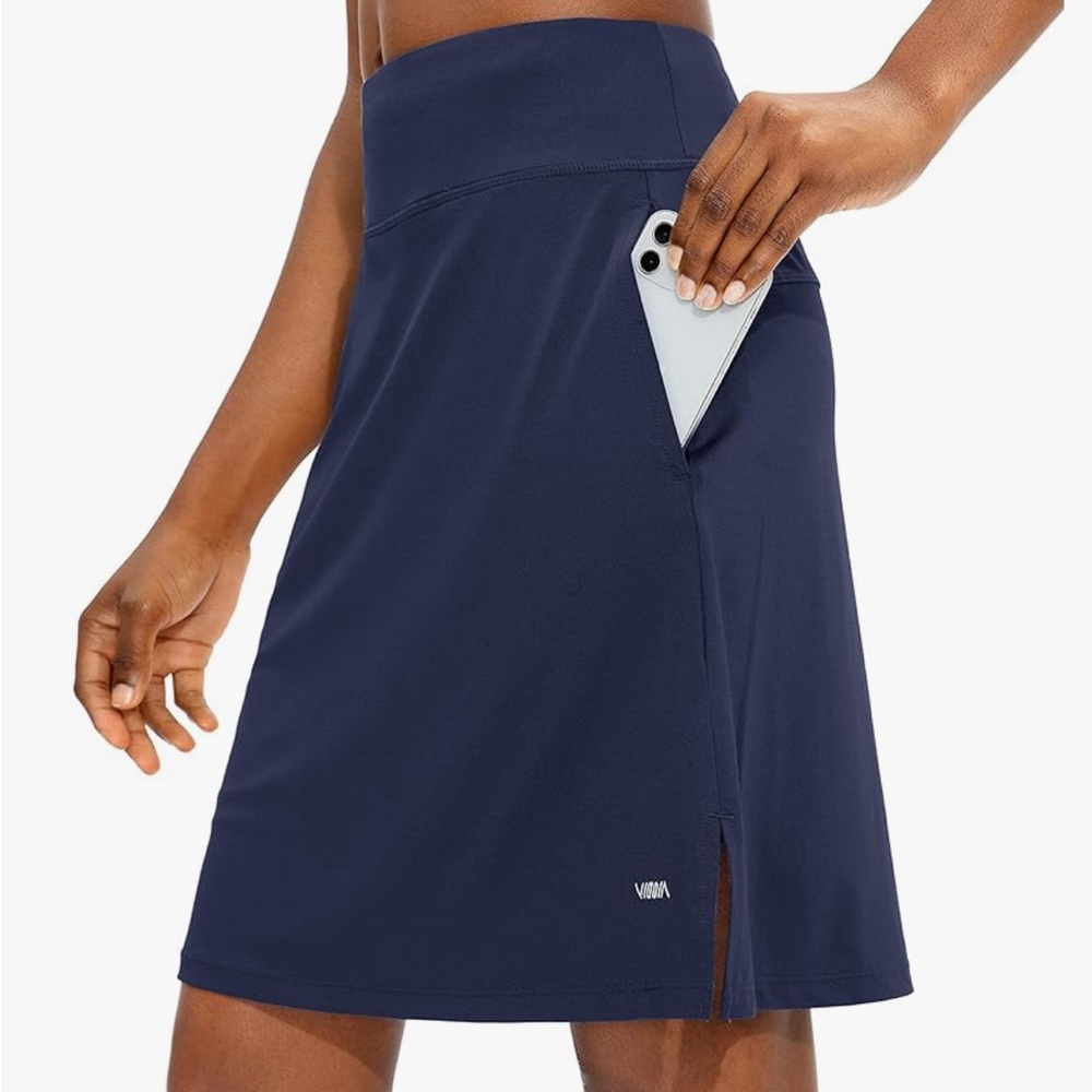 Viodia Women's 20" Knee Length Skort in Navy size XL